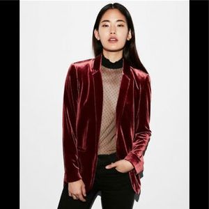 LAST CHANCE Express velvet boyfriend jacket sz xs like new